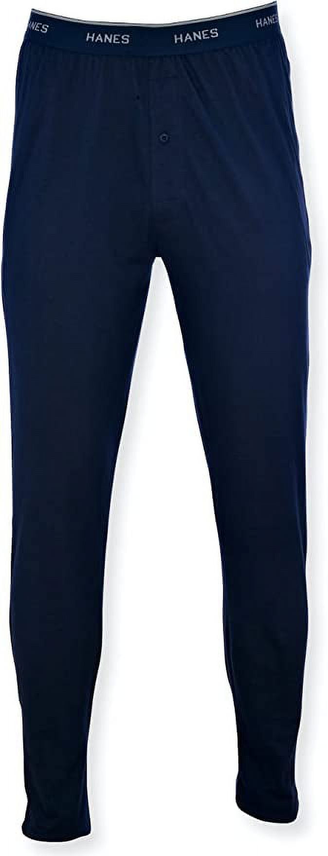 Hanes Men's Knit Pant with Elastic Waistband, Sky Captain, Small