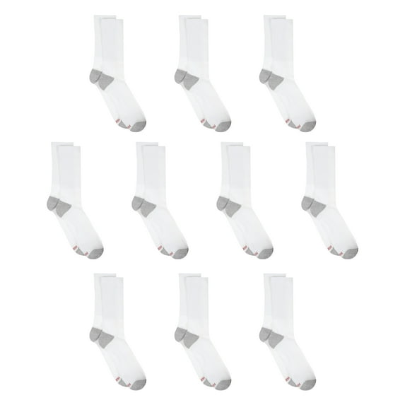 Hanes Men's Lightweight Comfort Super Value Crew Socks, 20-Pack, Sizes 6-12