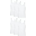 thumbnail image 1 of Hanes Men's Lightweight Cotton Moisture-Wicking Tank Undershirts, 6 Pack, Size: Medium, 1 of 6
