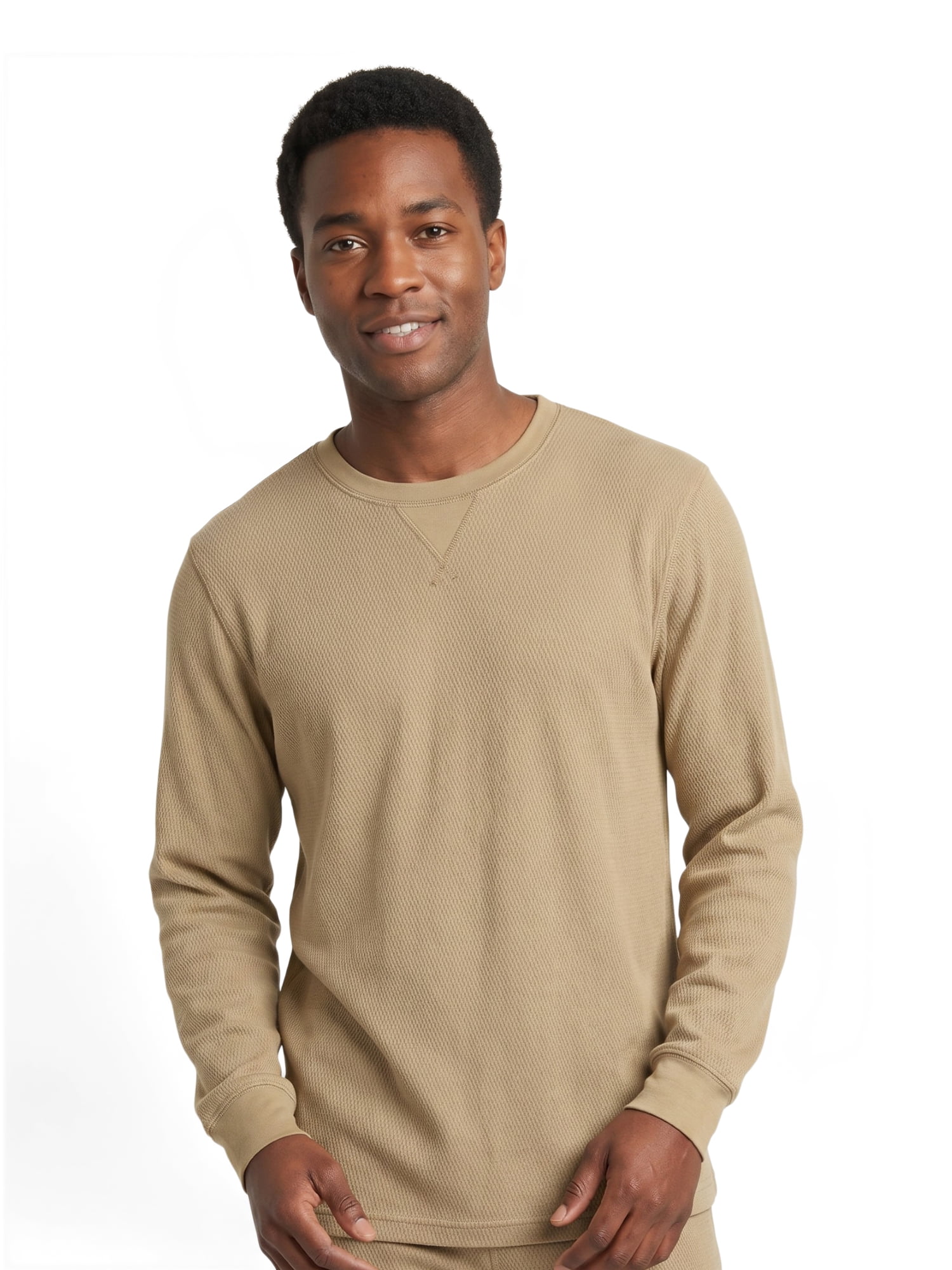 Hanes Men's Long Sleeve Cozy Brushed Raschel Sleep Top, Sizes S-2XL