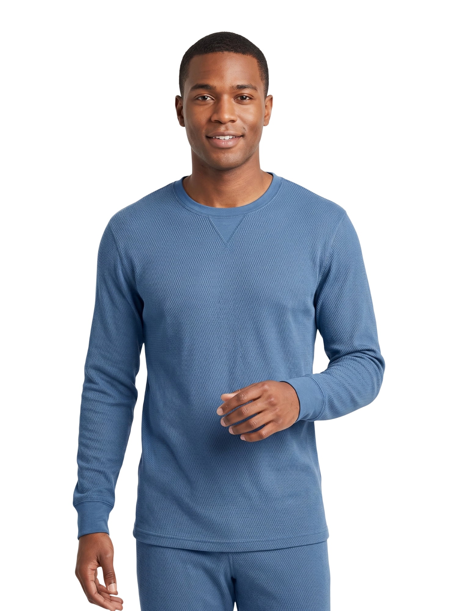 Hanes Men's Long Sleeve Cozy Brushed Raschel Sleep Top, Sizes S-2XL