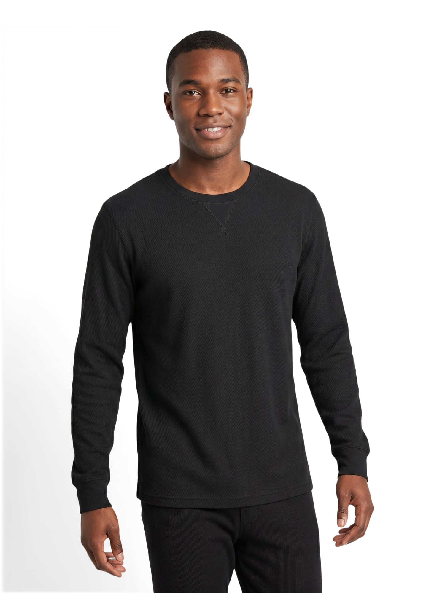 Hanes Men's Long Sleeve Cozy Brushed Raschel Sleep Top, Sizes S-2XL