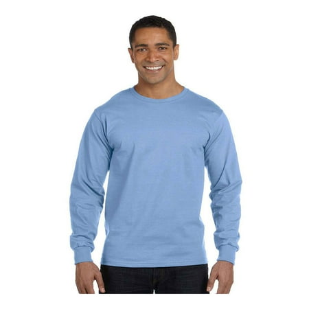 Hanes Men's Long Sleeve Crewneck Beefy T-Shirt, Style 5186