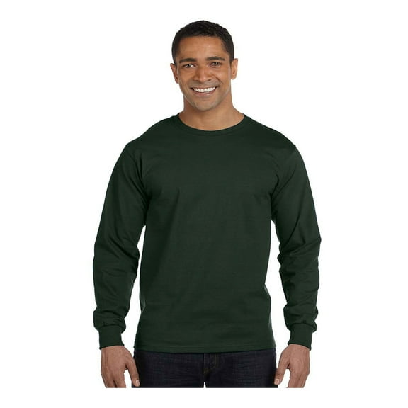Hanes Men's Long Sleeve Crewneck Beefy T-Shirt, Style 5186