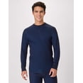 thumbnail image 1 of Hanes Men's Long-Sleeve Thermal Shirt, Reversible, Crewneck Navy S, 1 of 8