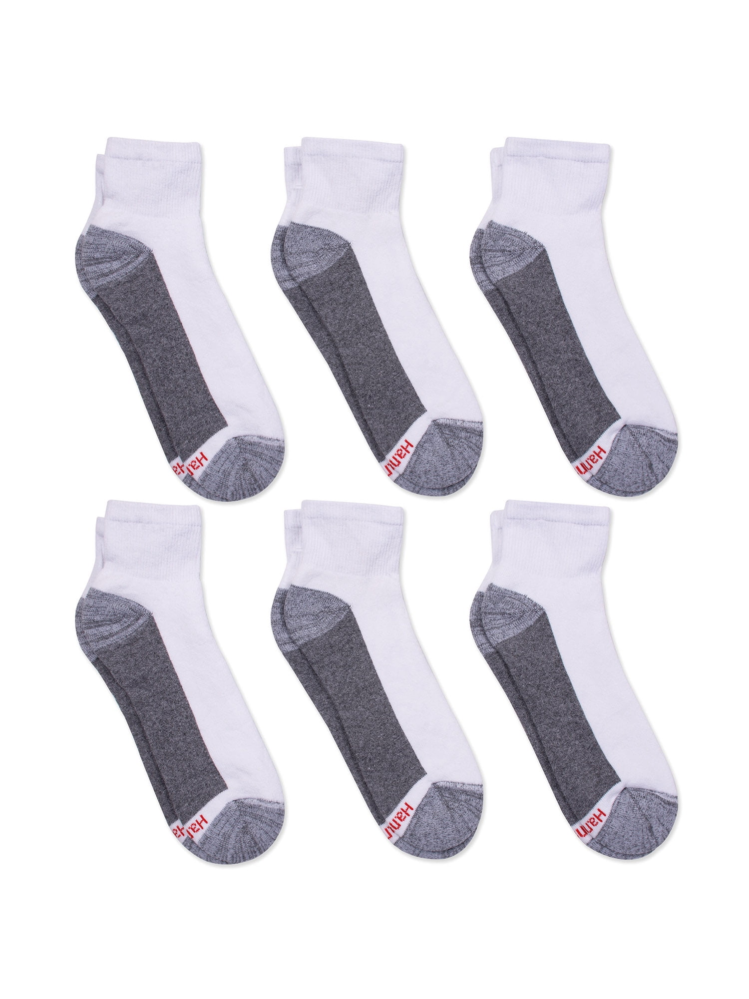 Hanes Men's Max Cushion Ankle Socks, 6-Pack 