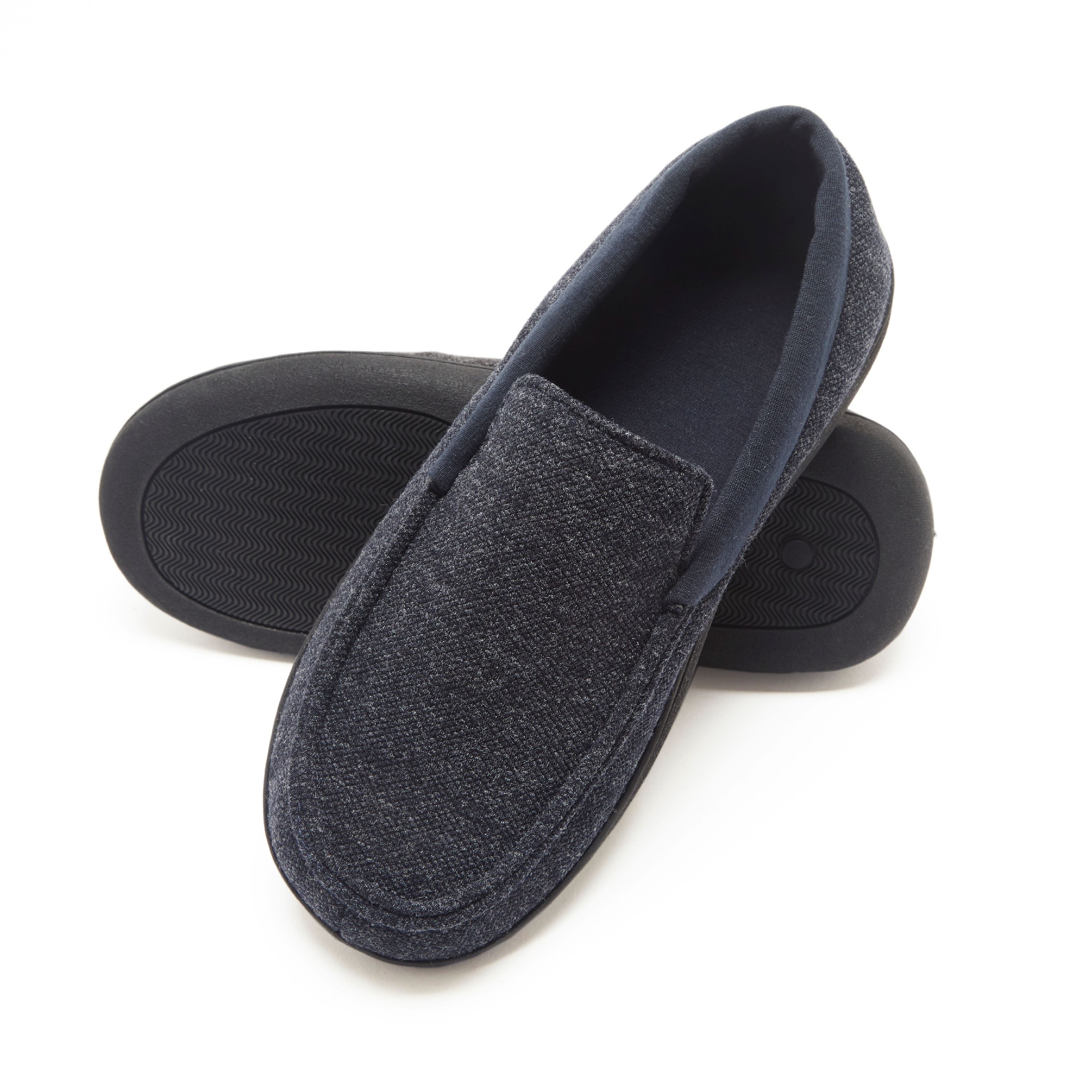 Hanes Men s Slippers House Shoes Moccasin Comfort Memory Foam