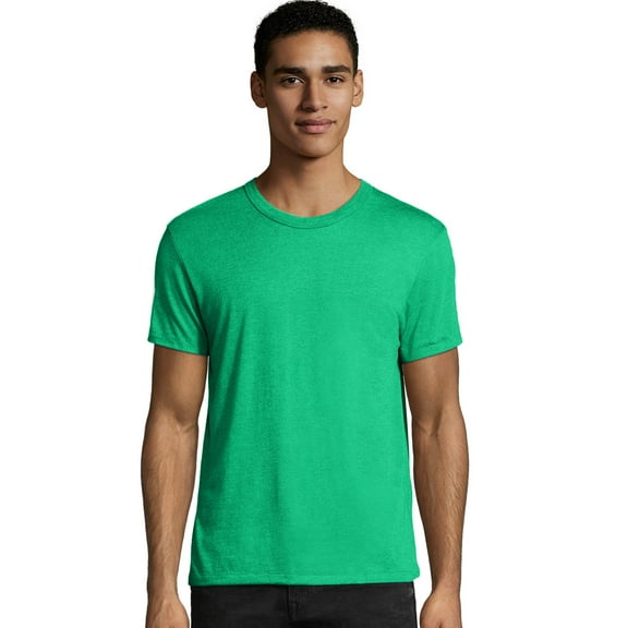 Hanes Men's Modal Elevated Tee Kelly Green Triblend L