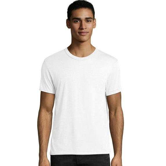 Hanes Men's Modal Elevated Tee Solid White L