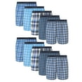 thumbnail image 1 of Hanes Men's Moisture-Wicking Boxer Underwear Pack, Cotton Blend, 10-Pack, 1 of 10