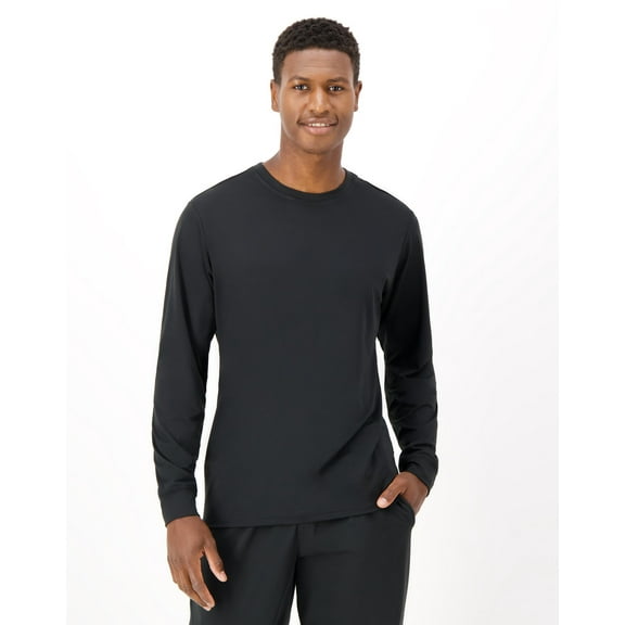 Hanes Moves Men's Long Sleeve Performance Tee Black 3XL