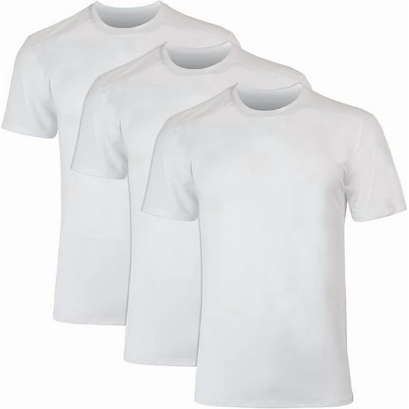 Hanes Men's Moves Mesh T-Shirt, X-Temp Moisture-Wicking Tee, White Or Black/Grey, 3-Pack