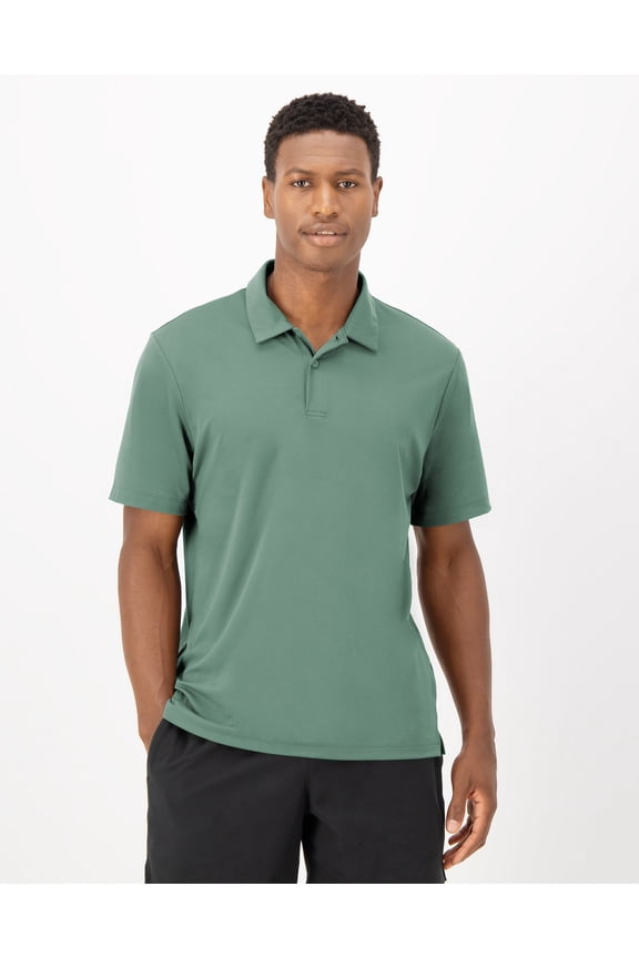 Moves Men's Short Sleeve Performance Polo Herbal Olive Green 3XL