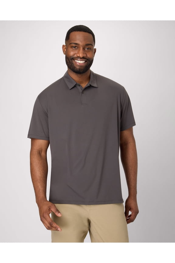 Moves Men's Short Sleeve Performance Polo Grey Encore M