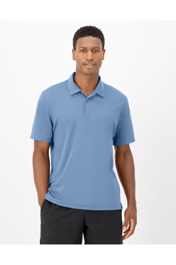 Moves Men's Short Sleeve Performance Polo Blue Dive XL