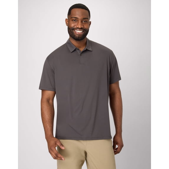 Hanes Moves Men's Short Sleeve Performance Polo Grey Encore 3XL