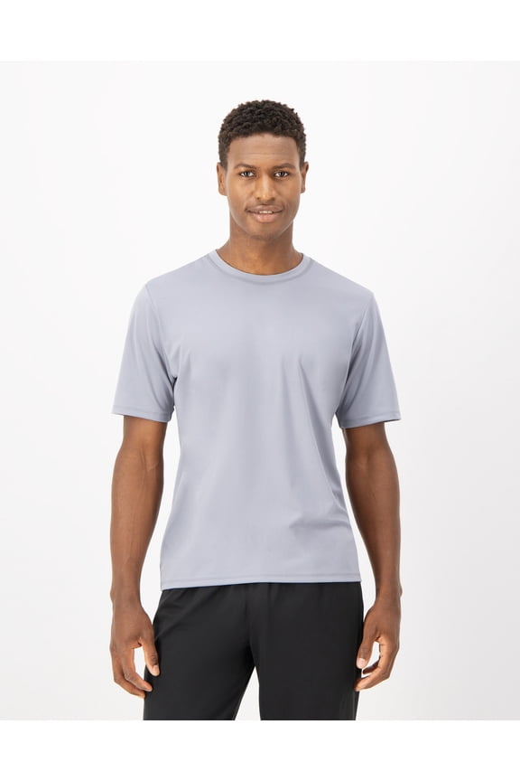 Moves Men's Short Sleeve Performance Tee Tubing Grey 3XL