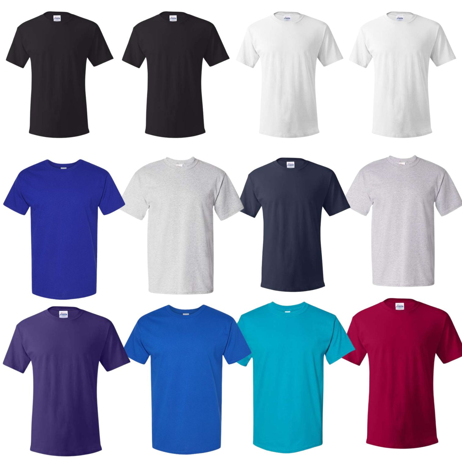 Hanes Men's Multicolor T-Shirts – 100% Cotton, Ultra Soft – 12 Pack ...