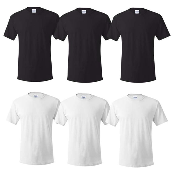 Hanes Men's Multicolor T-Shirts – 100% Cotton, Ultra Soft – 6 Pack