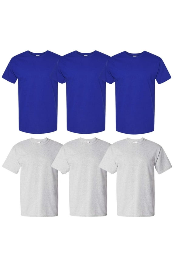 Men's Multicolor T-Shirts – 100% Cotton, Ultra Soft – 6 Pack