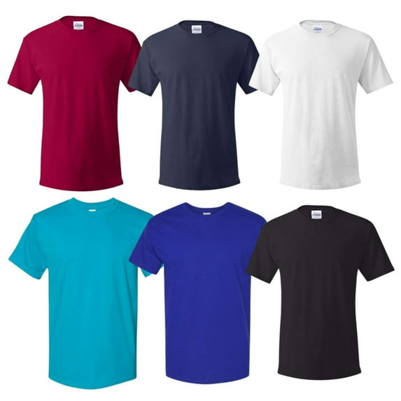Hanes Men's Multicolor T-Shirts – 100% Cotton, Ultra Soft – 6 Pack ...