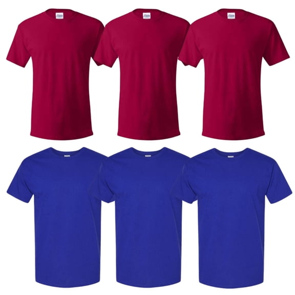 Hanes Men's Multicolor T-Shirts – 100% Cotton, Ultra Soft – 6 Pack