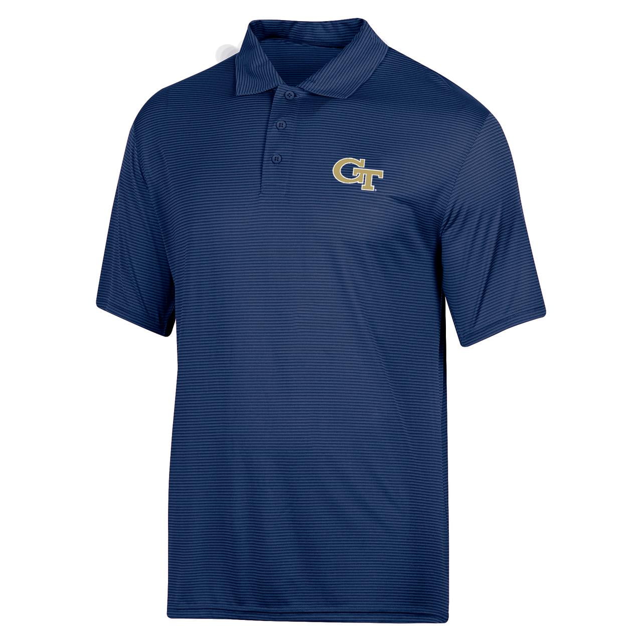 Hanes Men's NCAA Georgia Tech Polo with Classic Left Chest Embroidery