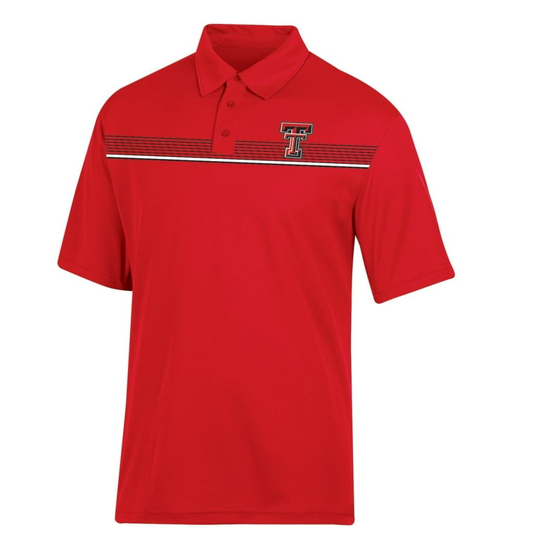 Hanes Men s NCAA Texas Tech Colorblock Synthetic Polo