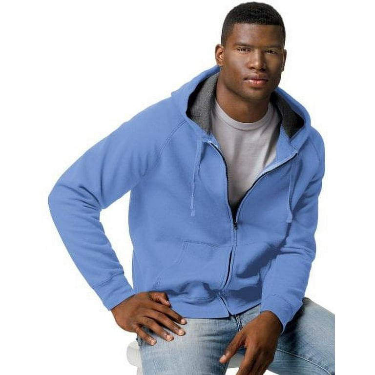 Hanes Men s Nano Premium Soft Lightweight Fleece Full Zip Hood Walmart