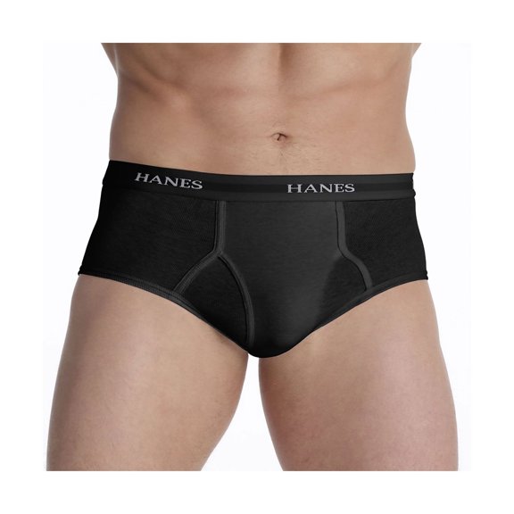 Hanes Men's No Ride Up Briefs Comfort Flex Waistband Blk/Grey 7-Pack, Style 7764B7