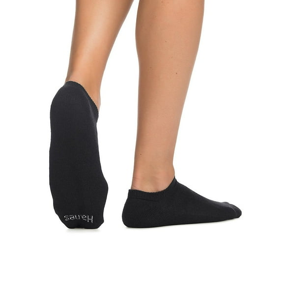 Hanes Men's No-Show Socks 12 Pack (2-Pk (24-Pairs) Sock: 10-13/shoe:6-12, Black)