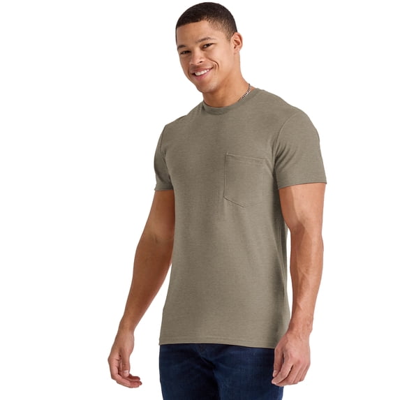 Hanes Men's Originals Crewneck T-Shirt with Pocket, Sizes S-3XL