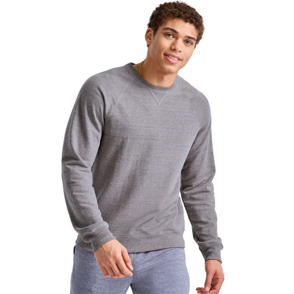Hanes Originals Men's French Terry Sweatshirt Black Heather S