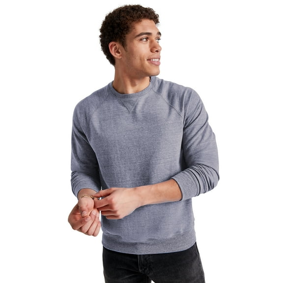 Hanes Men's Originals French Terry Tri-Blend Crewneck Sweatshirt, Sizes S-2XL