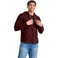 thumbnail image 1 of Hanes Men's Originals Hoodie Lightweight Hooded Sweatshirt Henley Collar Sizes S-3XL, 1 of 7