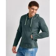 Men's Originals Hoodie Lightweight Hooded Sweatshirt Henley Collar Sizes S-3XL