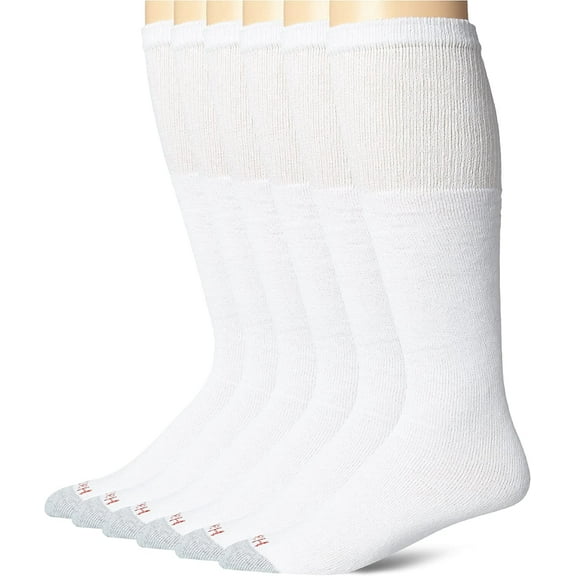 Hanes Men's Over the Calf Tube Socks (6 Pair Pack)
