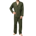 thumbnail image 1 of Hanes Men's Pajamas Cotton X-Temp Long Sleeve Shirt & Pants Knit Pjs Lounge Set - Bracken (Medium), 1 of 7