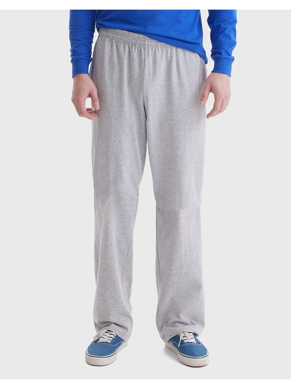 Sweatpants - Essentials Midweight Cotton Jersey Lounge Pants - Open Bottom - Pockets - 32"