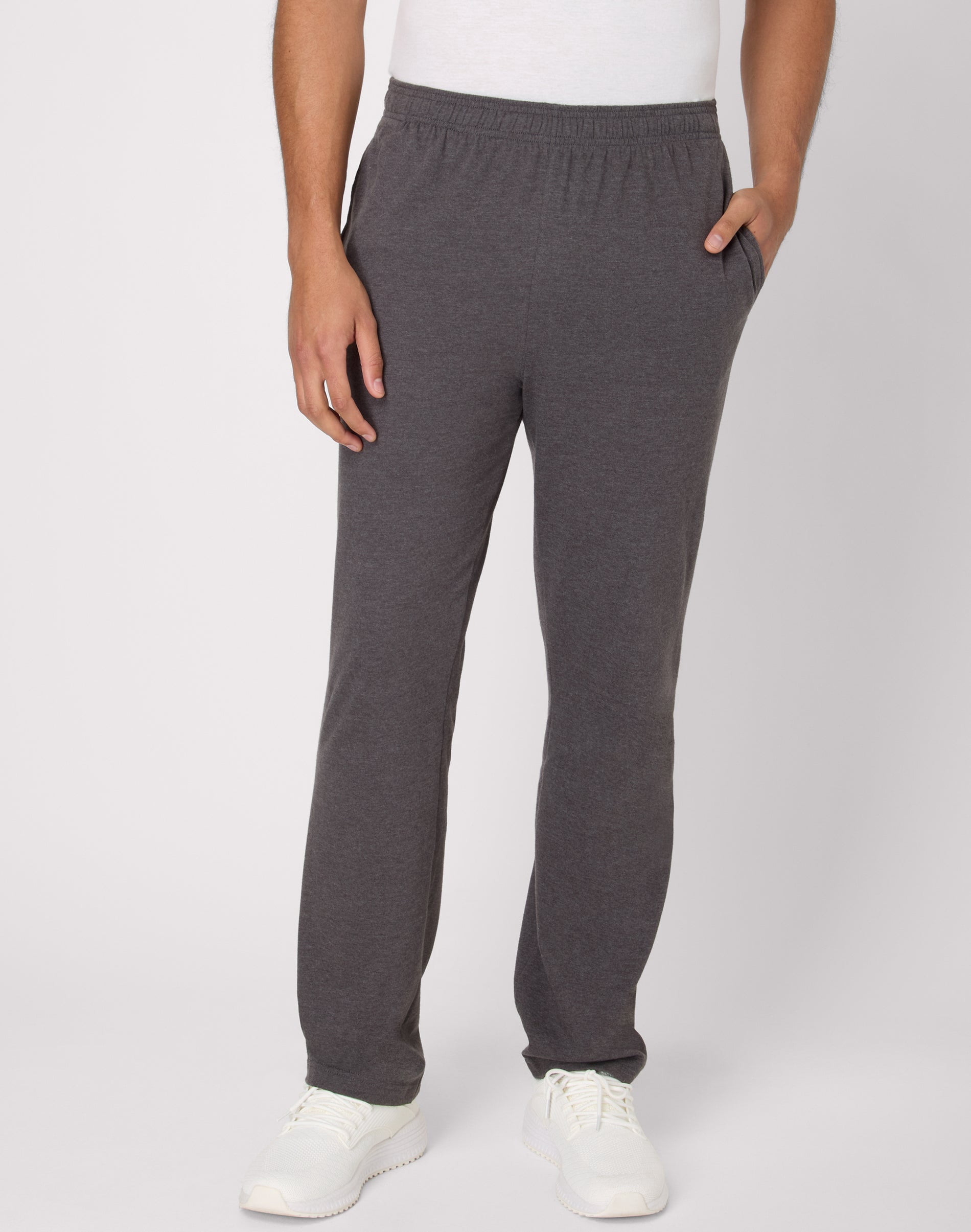 Hanes Men's Pants, Cotton Knit Jersey Charcoal Heather 3XL - Walmart.com