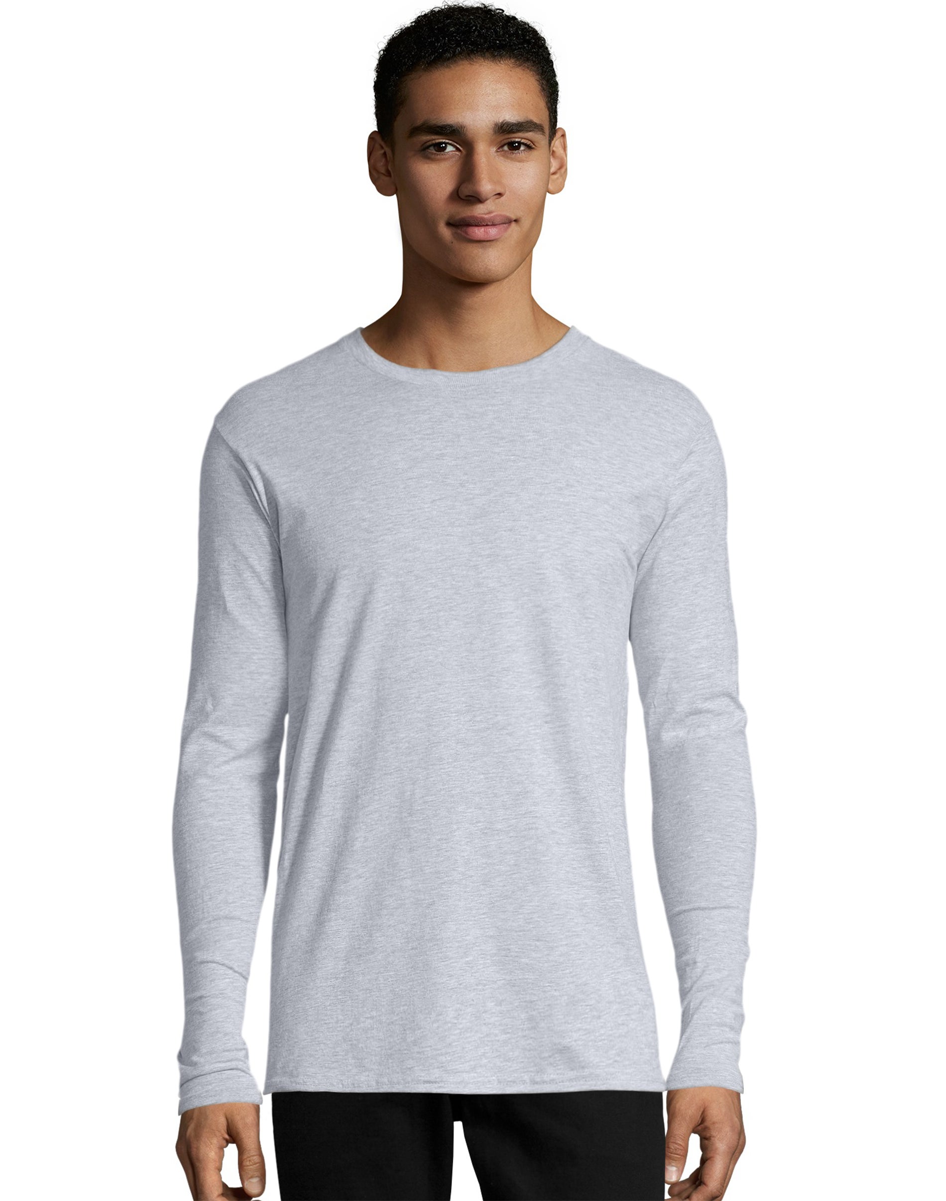 Hanes Men's Perfect-T Long Sleeve T-Shirt Ash S - image 1 of 8