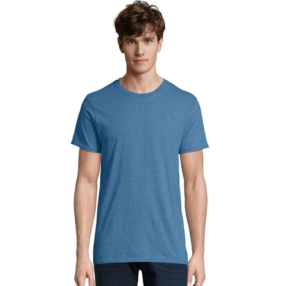 Hanes Men's Perfect-T Short Sleeve T-Shirt Heather Blue XL