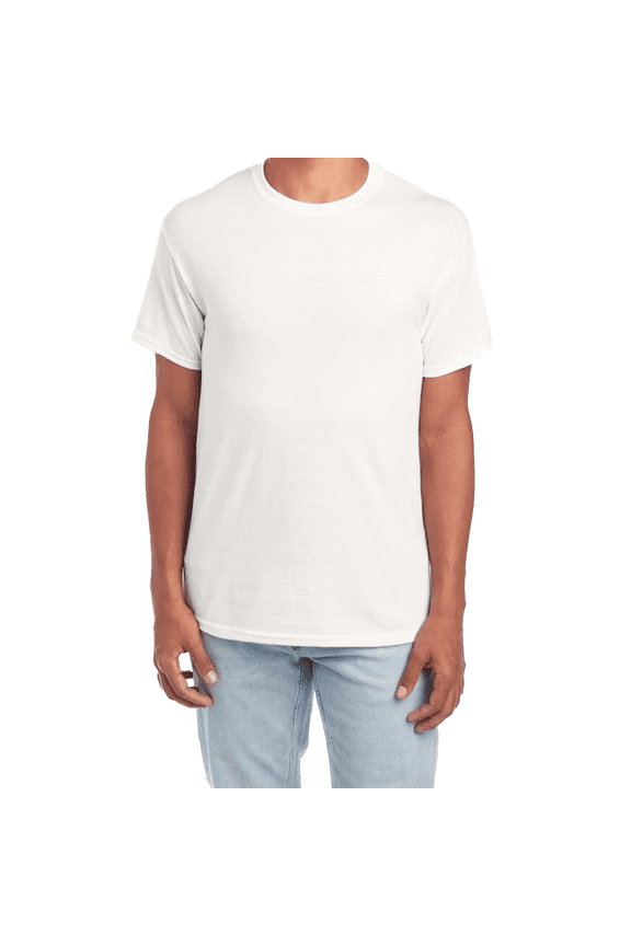 Men's Perfect-T Triblend T-Shirt, UPF 40+ Sun Protection, Soft Cotton Blend Tee, Eco White, XL