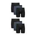 thumbnail image 1 of Hanes Men’s Performance Boxer Briefs, Stretch, Black/Grey, 6-Pack, 1 of 8
