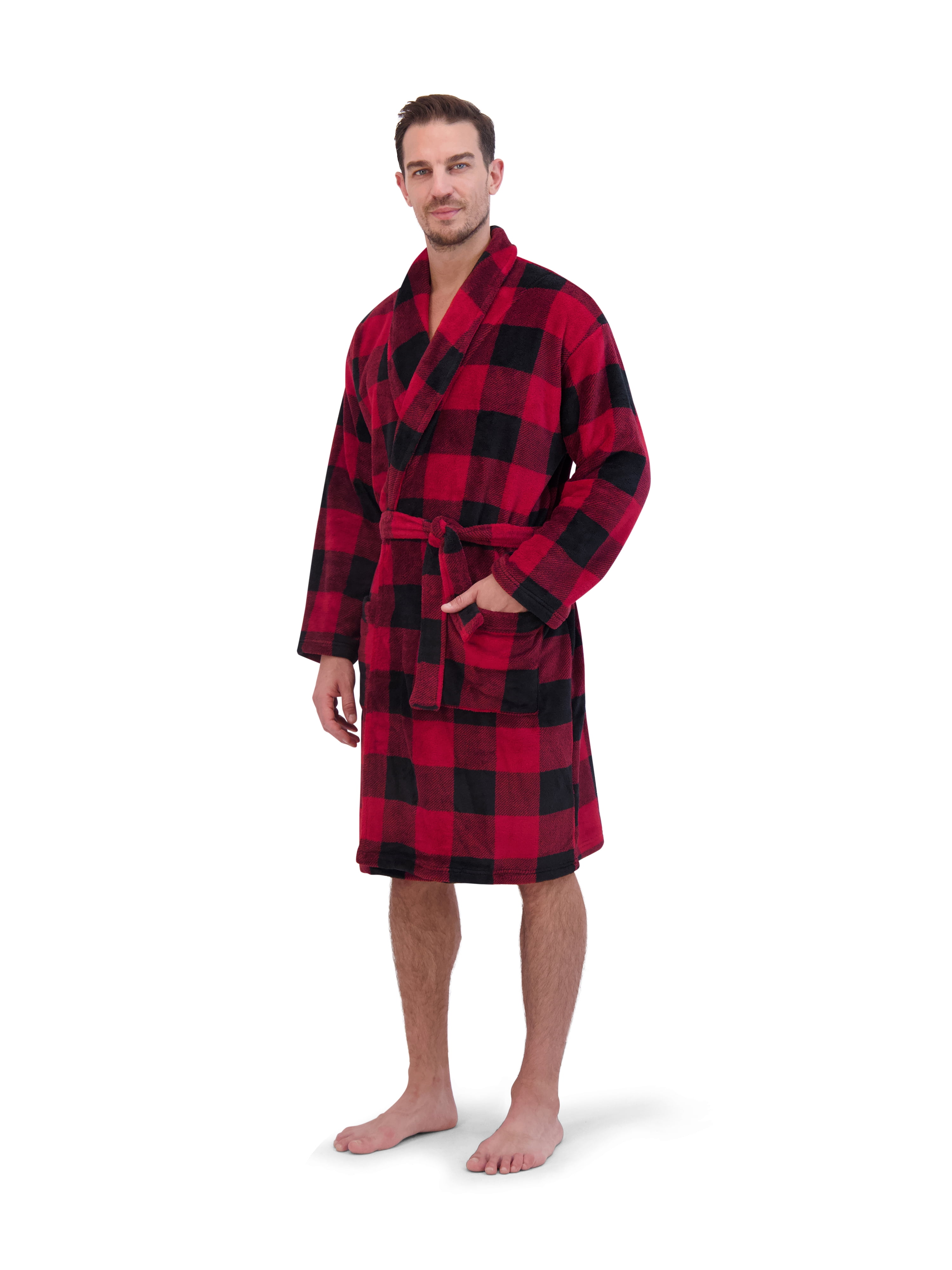 Hanes Men's Plush Cozy Fleece Robe