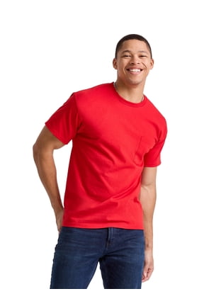 Men's Pocket T-Shirt Cotton Short Sleeve Tee Crewneck Classic Fit Essentials, Sizes S-3XL
