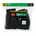 thumbnail image 1 of Hanes Men’s Polyester Cushioned Ankle Socks, Black (10), 1 of 4