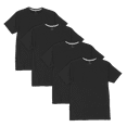 thumbnail image 1 of Hanes Men's Premium 4pk Slim Fit Crew Neck T-Shirt - Black, Large, 1 of 2