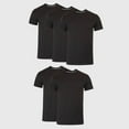 thumbnail image 1 of Hanes Men's Premium 5pk Slim Fit Crew Neck T-Shirt - (Black, Large), 1 of 6