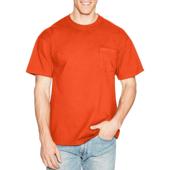 Hanes Men's Premium Beefy-T Short Sleeve T-Shirt With Pocket, Up to Size 3XL
